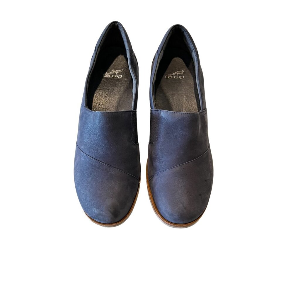 Dansko Julia Navy Leather Suede Slip On Shoe Women's Size EU 41 - US 9 1/2